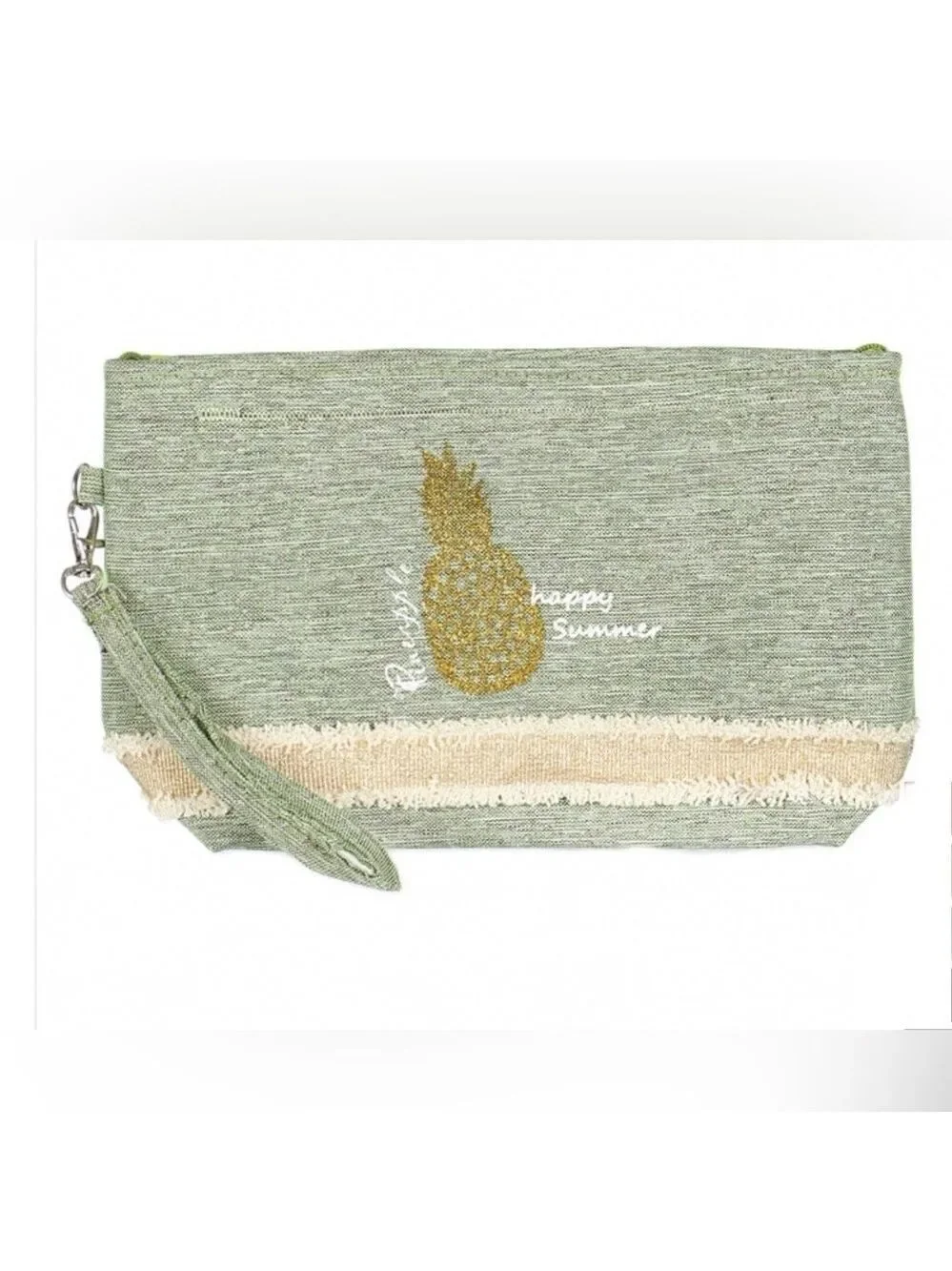 Pineapple Wristlet Beach Pouch NWT